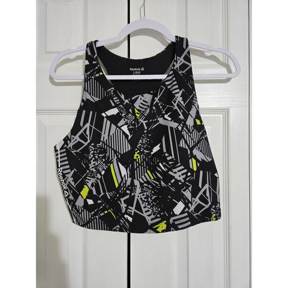 Reebok large women's geometric active wear top new with tags - Picture 1 of 6